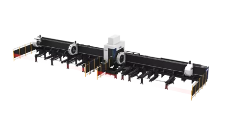 HSG TL Series - Mesin Laser Cutting Pipa Metal Heavy Duty Four-Chuck