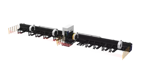 HSG TLS Series - Mesin Laser Cutting Pipa Metal Heavy Duty Flagship Bevel
